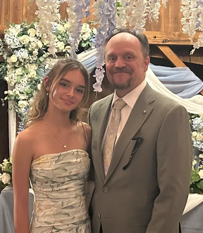Sunni Spoon with his daughter, who also lives at Capri