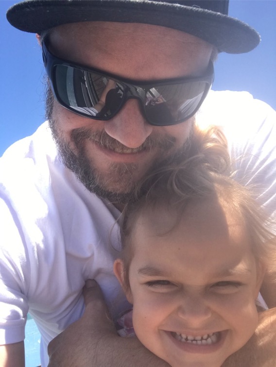 Sunni Spoon with his daughter when she was little